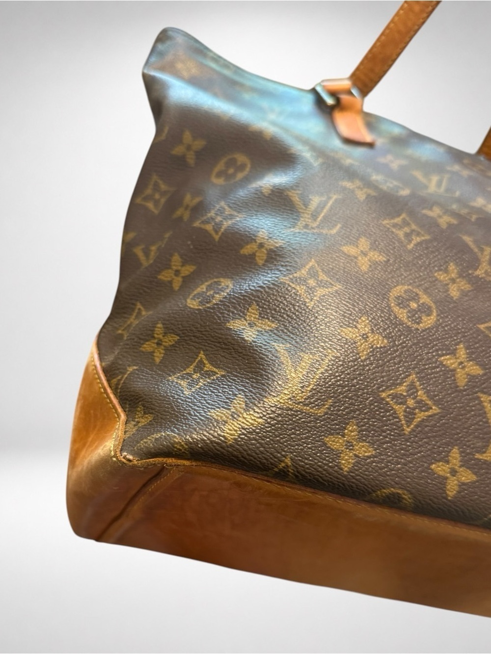 Louis Vuitton Authentic Cabas Piano MM Brown Tote Shoulder Bag Vintage Purse - Picture 10 of 16